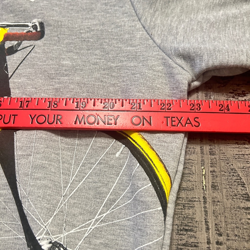 Fox Originals Gray Hoodie with Giant Bicycle and Yellow Accents - Picture 5 of 8